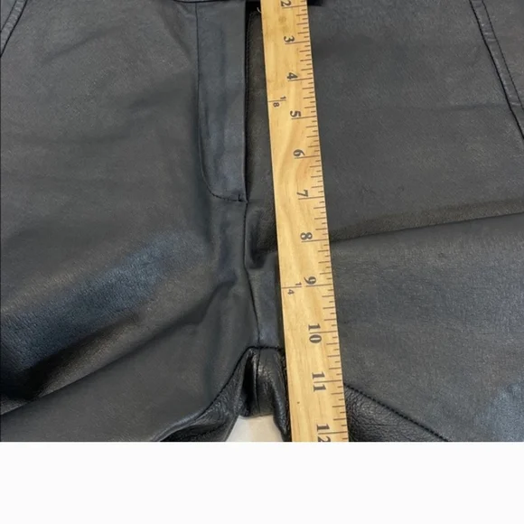 Bagatelle Genuine Leather Women's Black Straight Leg Jeans - Picture 5 of 9